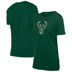 Milwaukee Bucks Women's Glam Game Flower T-Shirt New
