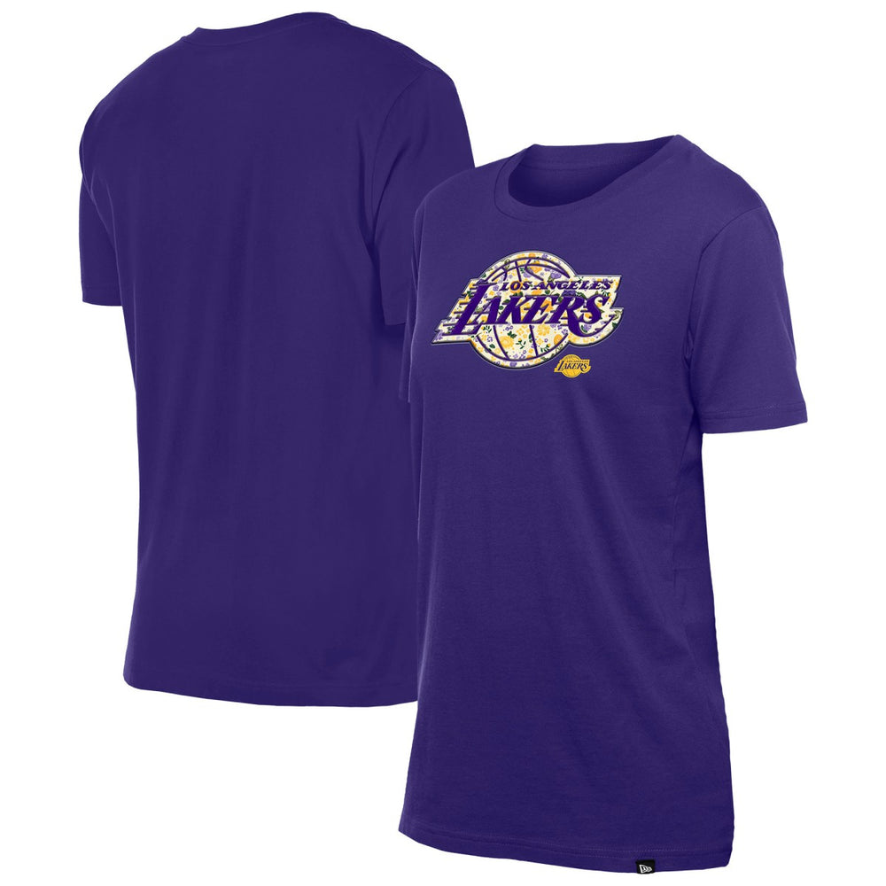Los Angeles Lakers Women's Glam Game Flower T-Shirt On Sale