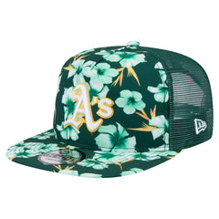 Athletics New Era Adventure Pattern Golfer Trucker Snapback Hat | MLB Near me