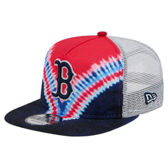 Boston Red Sox New Era Tie-Dye Golfer Trucker Adjustable Hat | MLB On Sale