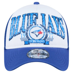 Toronto Blue Jays New Era Distressed 9FORTY A-Frame Adjustable Trucker Hat | MLB Online