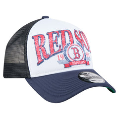 Boston Red Sox New Era Distressed 9FORTY A-Frame Adjustable Trucker Hat | MLB Outlet
