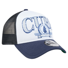 Chicago Cubs New Era Distressed 9FORTY A-Frame Adjustable Trucker Hat | MLB Online