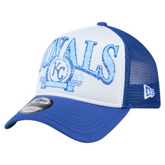 Kansas City Royals New Era Distressed 9FORTY A-Frame Adjustable Trucker Hat | MLB US