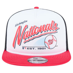Washington Nationals New Era Retro Script Trucker 9FIFTY Snapback Hat | MLB Shop