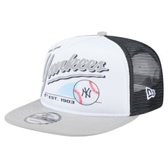 New York Yankees New Era Retro Script Trucker 9FIFTY Snapback Hat | MLB Online