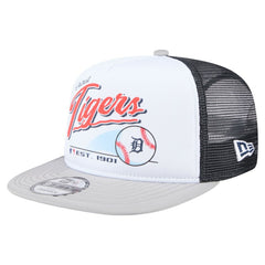 Detroit Tigers New Era Retro Script Trucker 9FIFTY Snapback Hat | MLB Near me