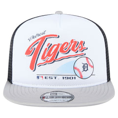 Detroit Tigers New Era Retro Script Trucker 9FIFTY Snapback Hat | MLB Near me