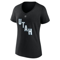 Nick Schmaltz Utah Mammoth Fanatics Women's Authentic Stack Name & Number V-Neck T-Shirt On Sale