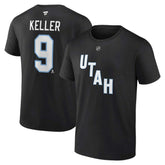 Clayton Keller Utah Mammoth Fanatics Authentic Stack Name & Number T-Shirt Sale