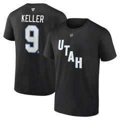 Clayton Keller Utah Mammoth Fanatics Authentic Stack Name & Number T-Shirt Sale