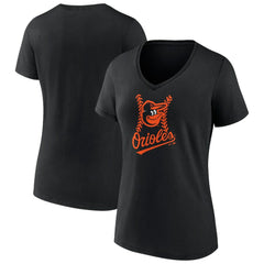 Baltimore Orioles Women's Fastball V-Neck T-Shirt | MLB US