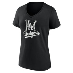 Los Angeles Dodgers Women's Fastball V-Neck T-Shirt | MLB On Sale