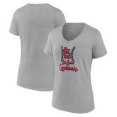 St. Louis Cardinals Women's Fastball V-Neck T-Shirt | MLB New