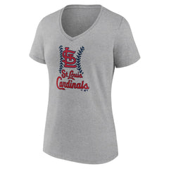 St. Louis Cardinals Women's Fastball V-Neck T-Shirt | MLB New