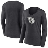 Cleveland Guardians Women's Monochrome Long Sleeve V-Neck T-Shirt | MLB Shop