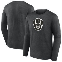 Milwaukee Brewers Monochrome Long Sleeve T-Shirt | MLB New