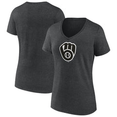 Milwaukee Brewers Women's Monochrome V-Neck T-Shirt | MLB Discount