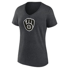 Milwaukee Brewers Women's Monochrome V-Neck T-Shirt | MLB Discount
