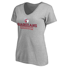 Cleveland Guardians Women's Evanston Stencil V-Neck T-Shirt | MLB Online