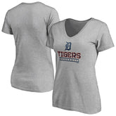 Detroit Tigers Women's Evanston Stencil V-Neck T-Shirt | MLB Shop