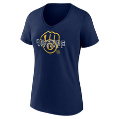 Milwaukee Brewers Women's Stellar V-Neck T-Shirt | MLB Sale