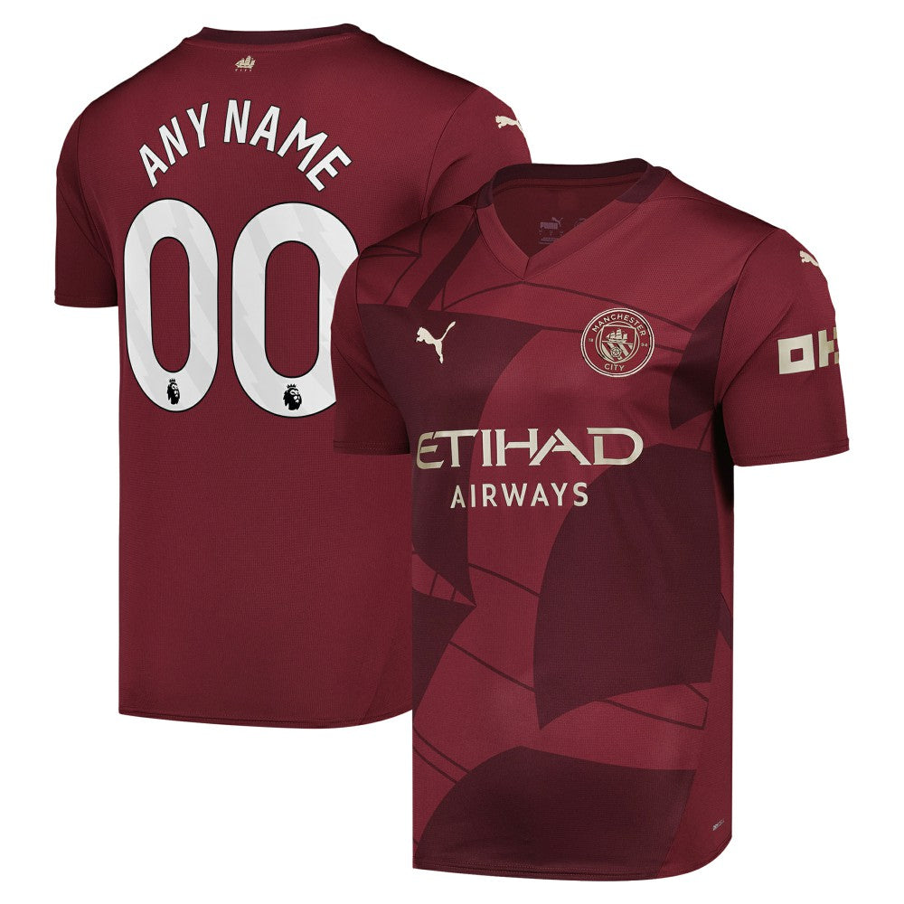 Manchester City 2024/25 Third Replica Custom Jersey Burgundy - Puma