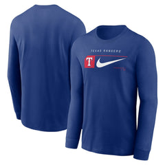 Texas Rangers Nike Local Logo Swoosh Lockup Long Sleeve T-Shirt | MLB New