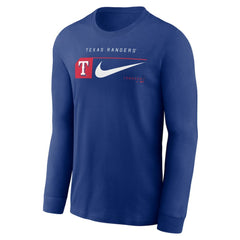 Texas Rangers Nike Local Logo Swoosh Lockup Long Sleeve T-Shirt | MLB New