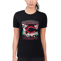 Cincinnati Reds G-III 4Her by Carl Banks Women's Super-Slim Fit Lightweight Flowers Graphic T-Shirt | MLB On Sale