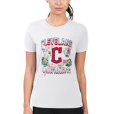 Cleveland Guardians G-III 4Her by Carl Banks Women's Super-Slim Fit Lightweight Flowers Graphic T-Shirt | MLB Sale