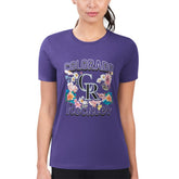 Colorado Rockies G-III 4Her by Carl Banks Women's Super-Slim Fit Lightweight Flowers Graphic T-Shirt | MLB Shop