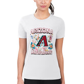 Arizona Diamondbacks G-III 4Her by Carl Banks Women's Super-Slim Fit Lightweight Flowers Graphic T-Shirt | MLB Shop