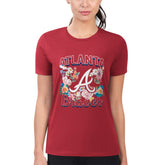 Atlanta Braves G-III 4Her by Carl Banks Women's Super-Slim Fit Lightweight Flowers Graphic T-Shirt | MLB Sale