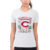 Cincinnati Reds G-III 4Her by Carl Banks Women's Super-Slim Fit Lightweight Flowers Graphic T-Shirt | MLB For sale