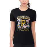 Pittsburgh Pirates G-III 4Her by Carl Banks Women's Super-Slim Fit Lightweight Flowers Graphic T-Shirt | MLB For sale