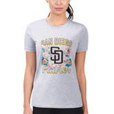 San Diego Padres G-III 4Her by Carl Banks Women's Super-Slim Fit Lightweight Flowers Graphic T-Shirt | MLB On Sale