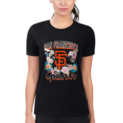 San Francisco Giants G-III 4Her by Carl Banks Women's Super-Slim Fit Lightweight Flowers Graphic T-Shirt | MLB New
