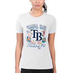 Tampa Bay Rays G-III 4Her by Carl Banks Women's Super-Slim Fit Lightweight Flowers Graphic T-Shirt | MLB Outlet