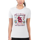 St. Louis Cardinals G-III 4Her by Carl Banks Women's Super-Slim Fit Lightweight Flowers Graphic T-Shirt | MLB Shop