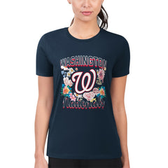Washington Nationals G-III 4Her by Carl Banks Women's Super-Slim Fit Lightweight Flowers Graphic T-Shirt | MLB Sale