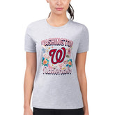 Washington Nationals G-III 4Her by Carl Banks Women's Super-Slim Fit Lightweight Flowers Graphic T-Shirt | MLB Near me