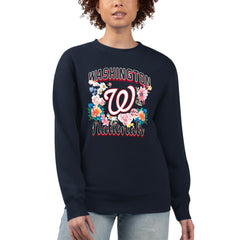 Washington Nationals G-III 4Her by Carl Banks Women's Flowers Graphic Pullover Sweatshirt | MLB Near me
