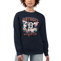 Detroit Tigers G-III 4Her by Carl Banks Women's Flowers Graphic Pullover Sweatshirt | MLB On Sale