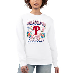Philadelphia Phillies G-III 4Her by Carl Banks Women's Flowers Graphic Pullover Sweatshirt | MLB Sale