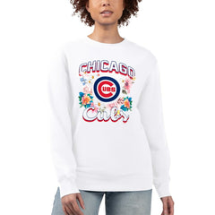 Chicago Cubs G-III 4Her by Carl Banks Women's Flowers Graphic Pullover Sweatshirt | MLB Shop