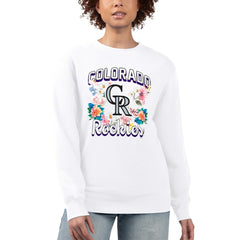 Colorado Rockies G-III 4Her by Carl Banks Women's Flowers Graphic Pullover Sweatshirt | MLB Discount