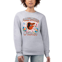 Baltimore Orioles G-III 4Her by Carl Banks Women's Flowers Graphic Pullover Sweatshirt | MLB Online