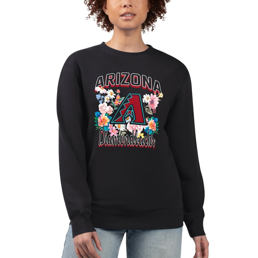 Arizona Diamondbacks G-III 4Her by Carl Banks Women's Flowers Graphic Pullover Sweatshirt | MLB New