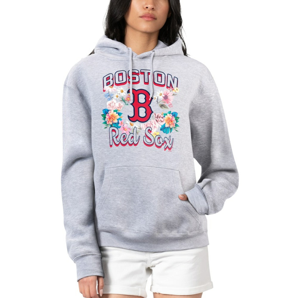 Boston Red Sox G-III 4Her by Carl Banks Women's Flowers Graphic Pullover Hoodie | MLB New